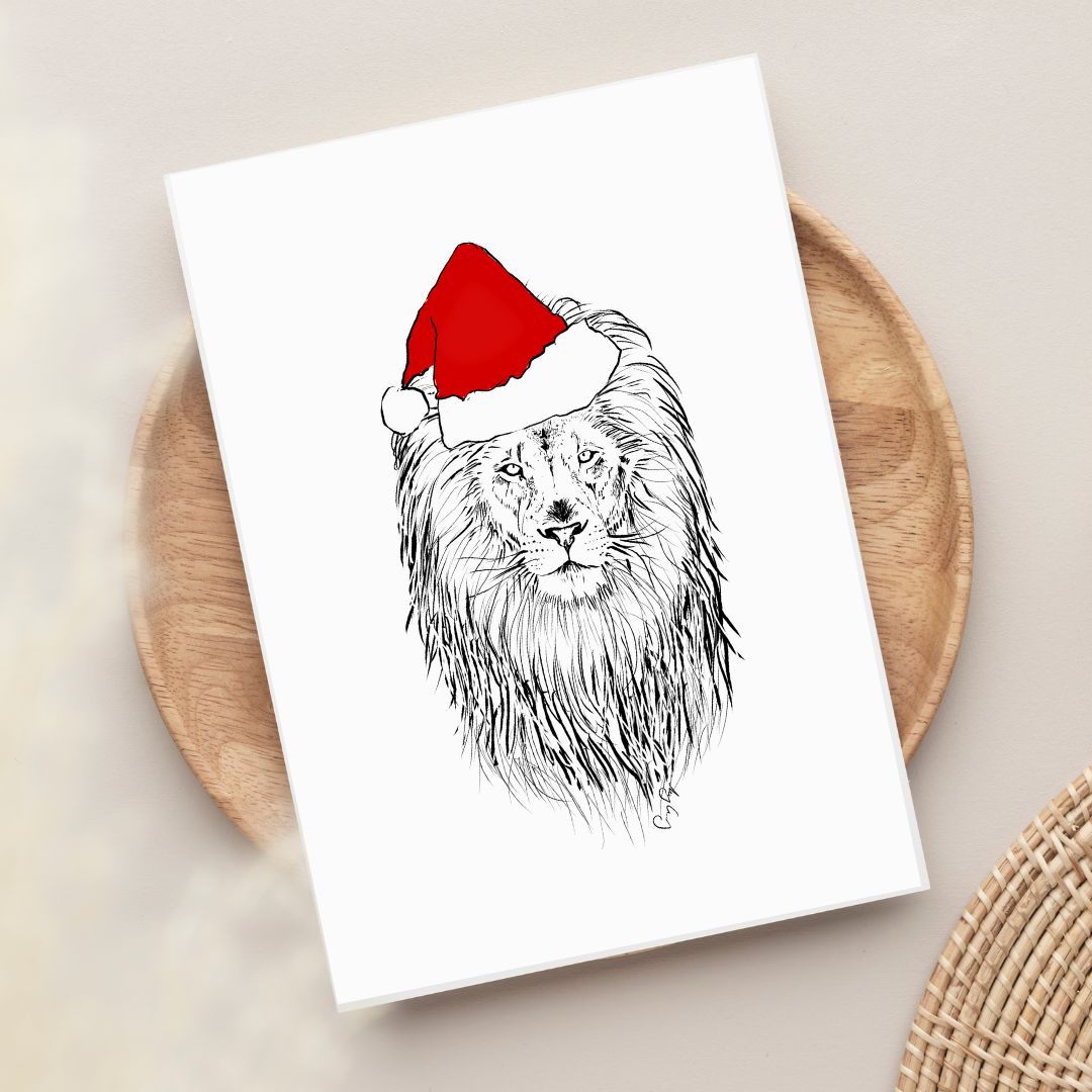Lion Illustration | Christmas Card