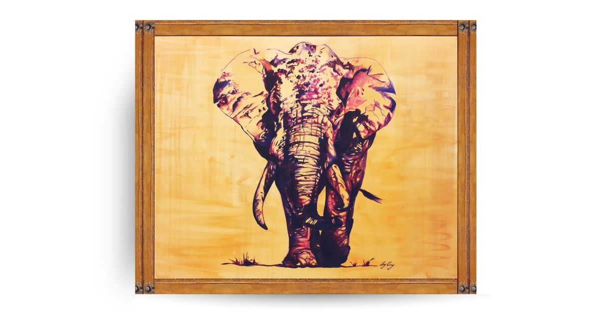 Nelly | Original Elephant Oil Painting