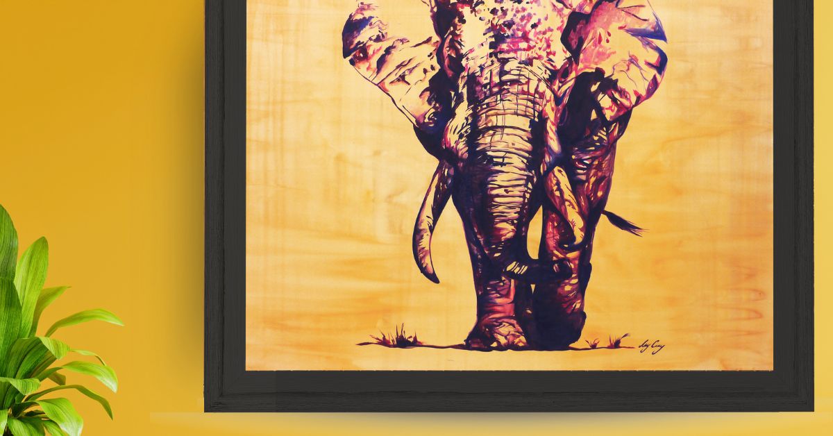 Nelly | Original Elephant Oil Painting