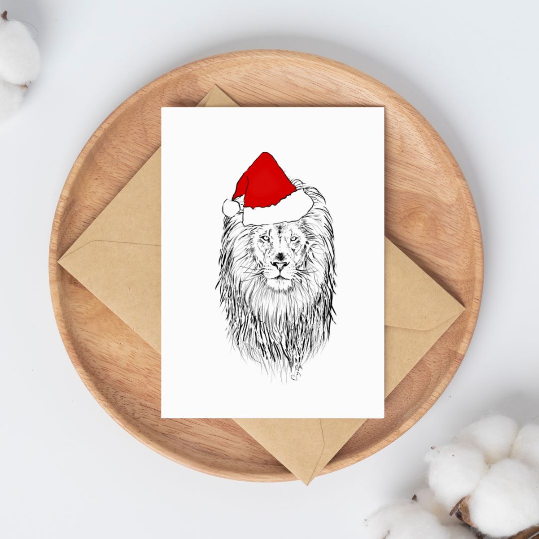 Lion Illustration | Christmas Card