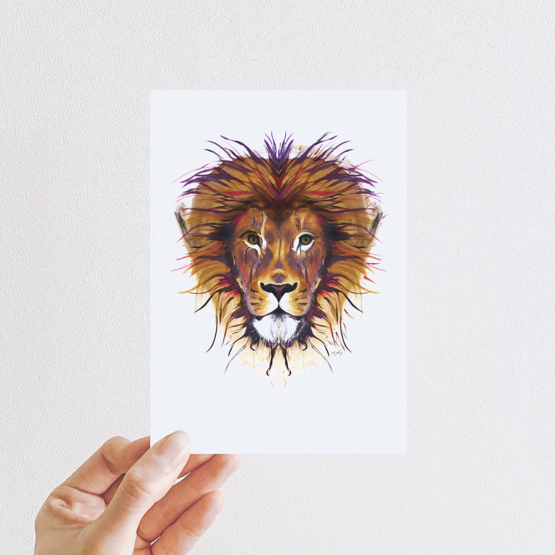 Lion Painting | Greetings Card