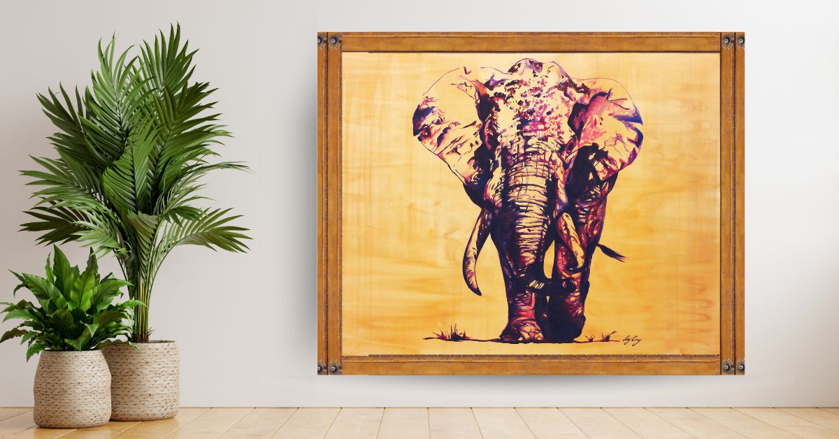 Nelly | Original Elephant Oil Painting