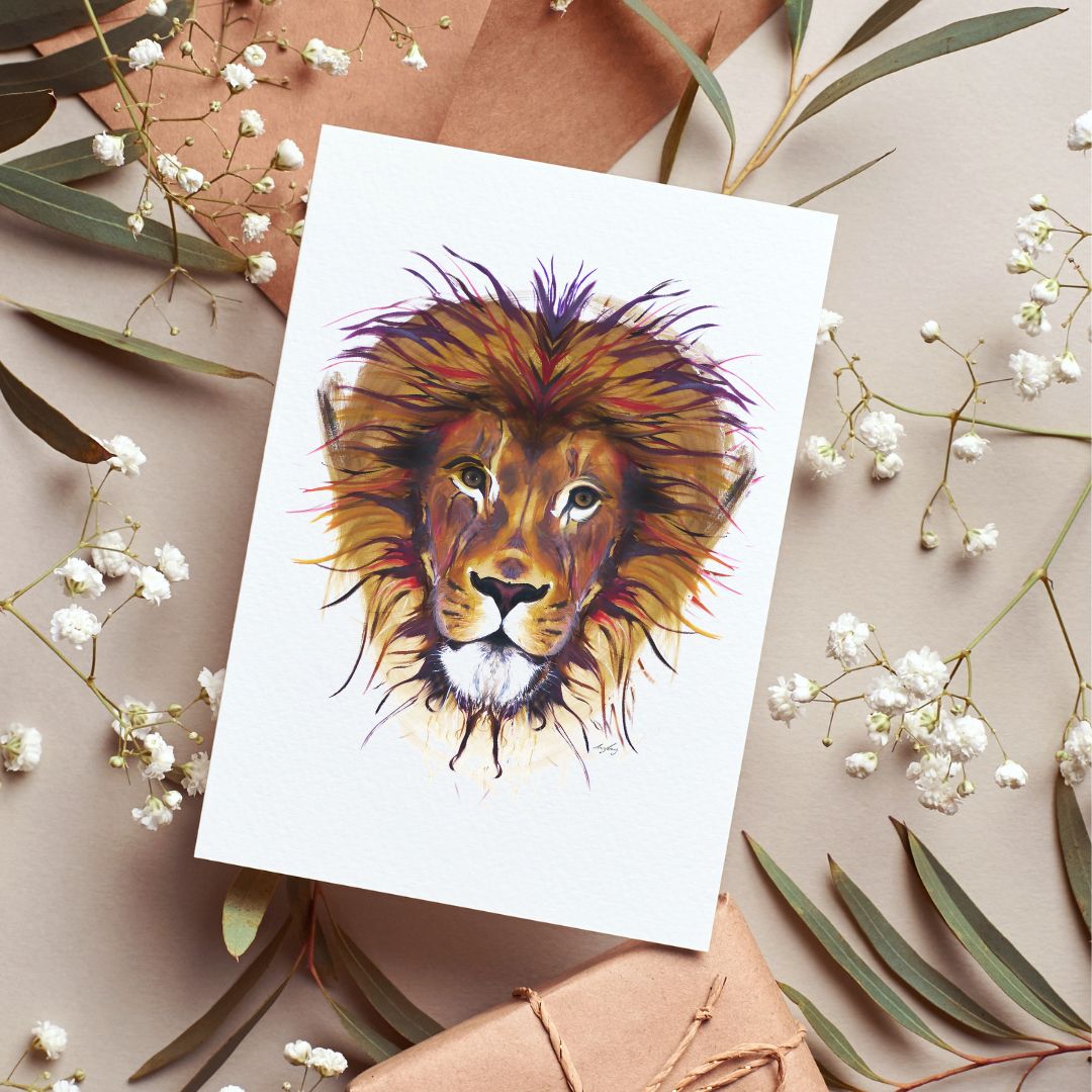 Lion Painting | Greetings Card