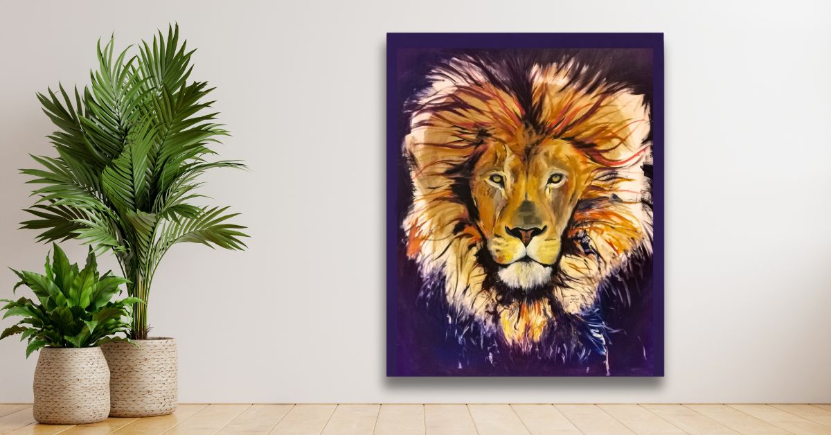 Lion | Original Oil on Canvas Painting