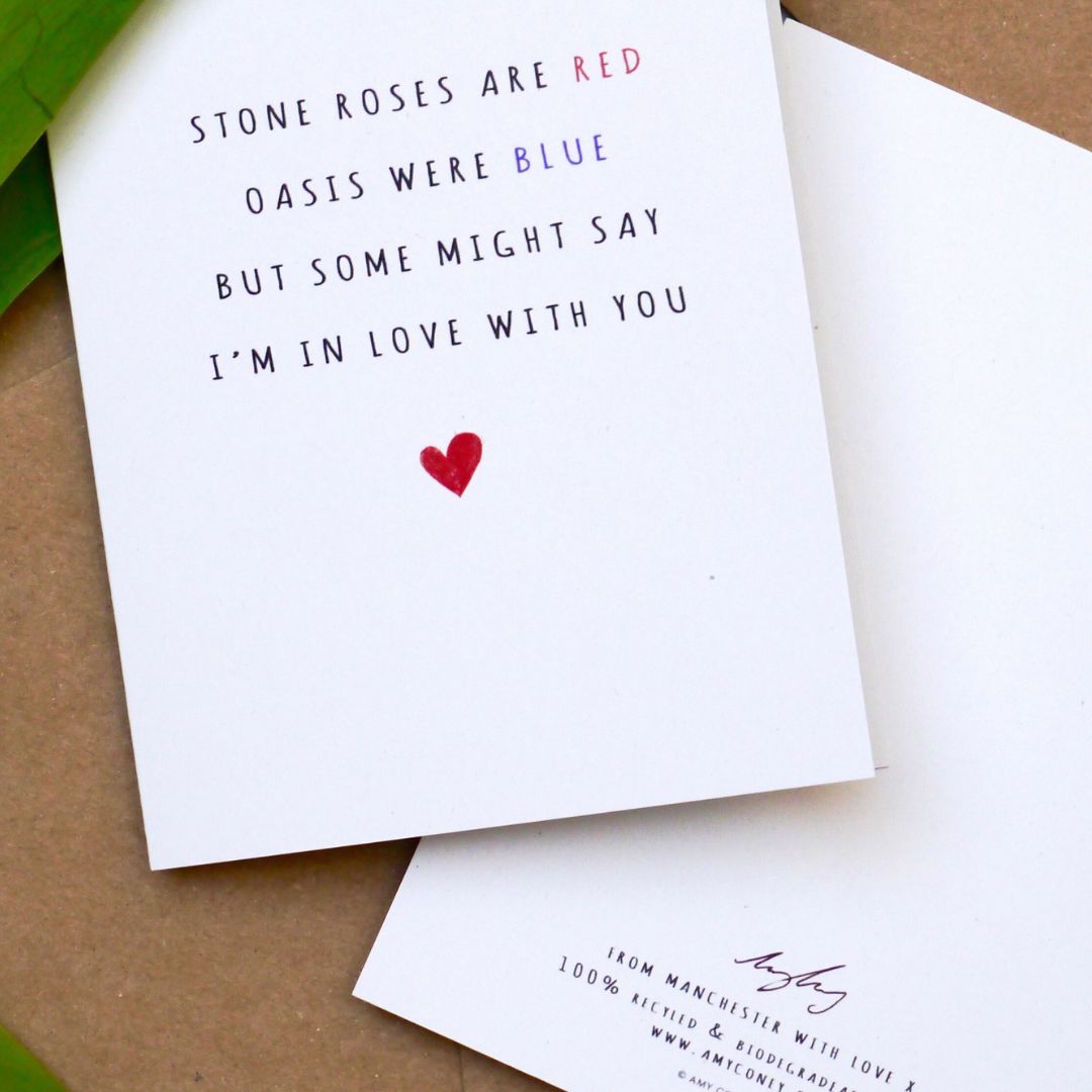 Stone Roses Are Red, Oasis Were Blue | Card