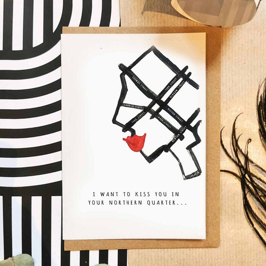 Northern Quarter Kiss - Girl Card