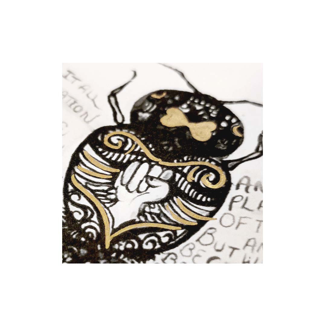 Bee Love | This is the Place | Gold Limited Edition A2 Signed Print Print Amy Coney Art & Design