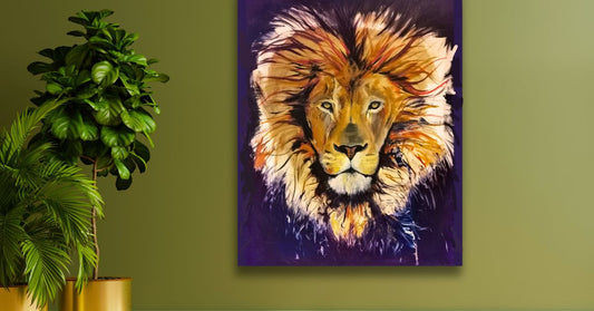 Lion | Original Oil on Canvas Painting