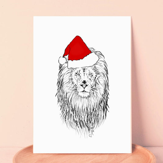 Lion Illustration | Christmas Card