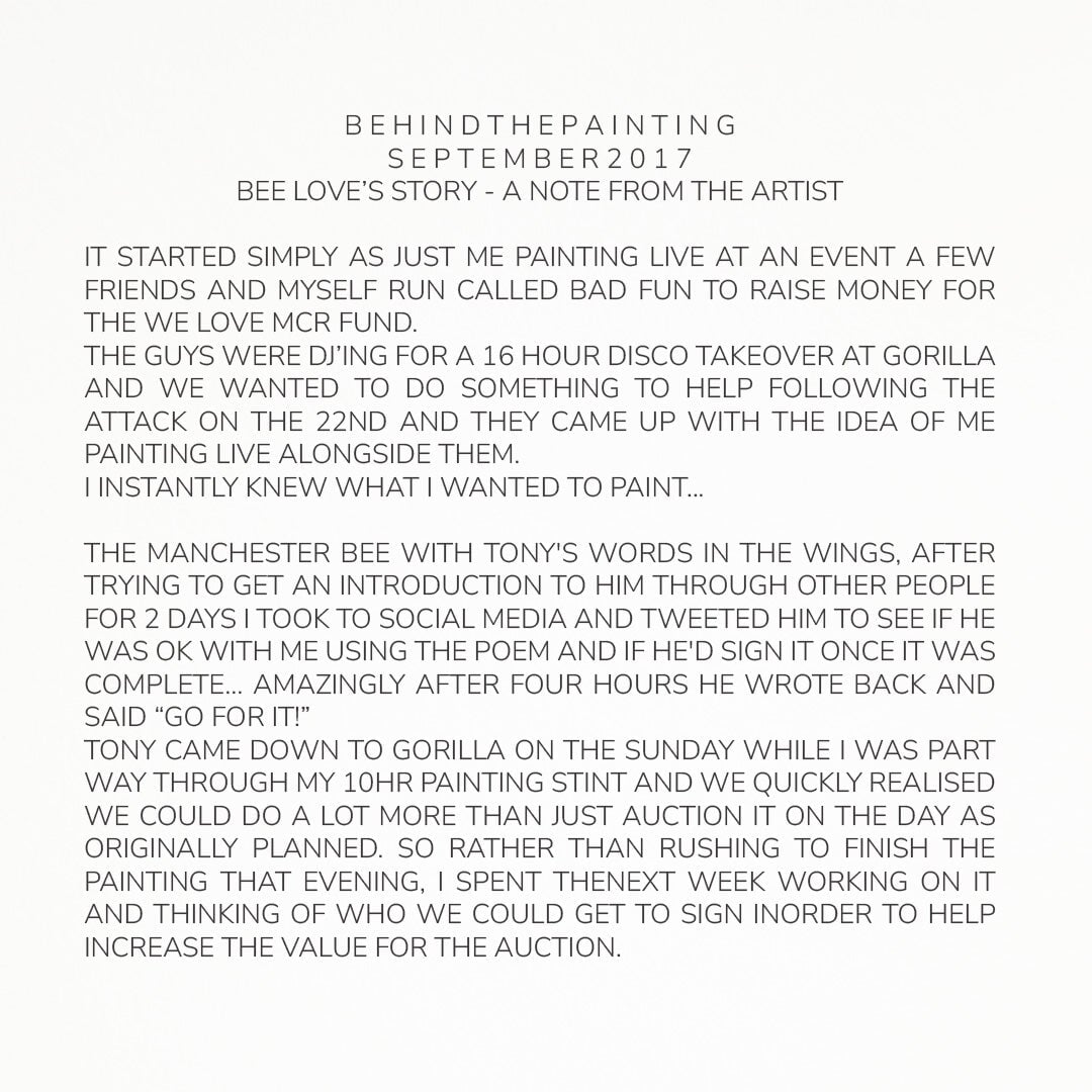 Bee Love | This is the Place | Gold Limited Edition A2 Signed Print Print Amy Coney Art & Design 