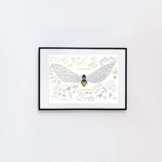 Bee Love | This is the Place | Gold Limited Edition A2 Signed Print Print Amy Coney Art & Design 